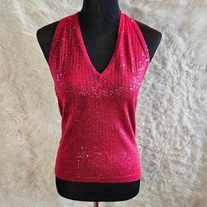 BCBGMAXAZRIA Women's Silk Blend Wine Red Tank Top Size M